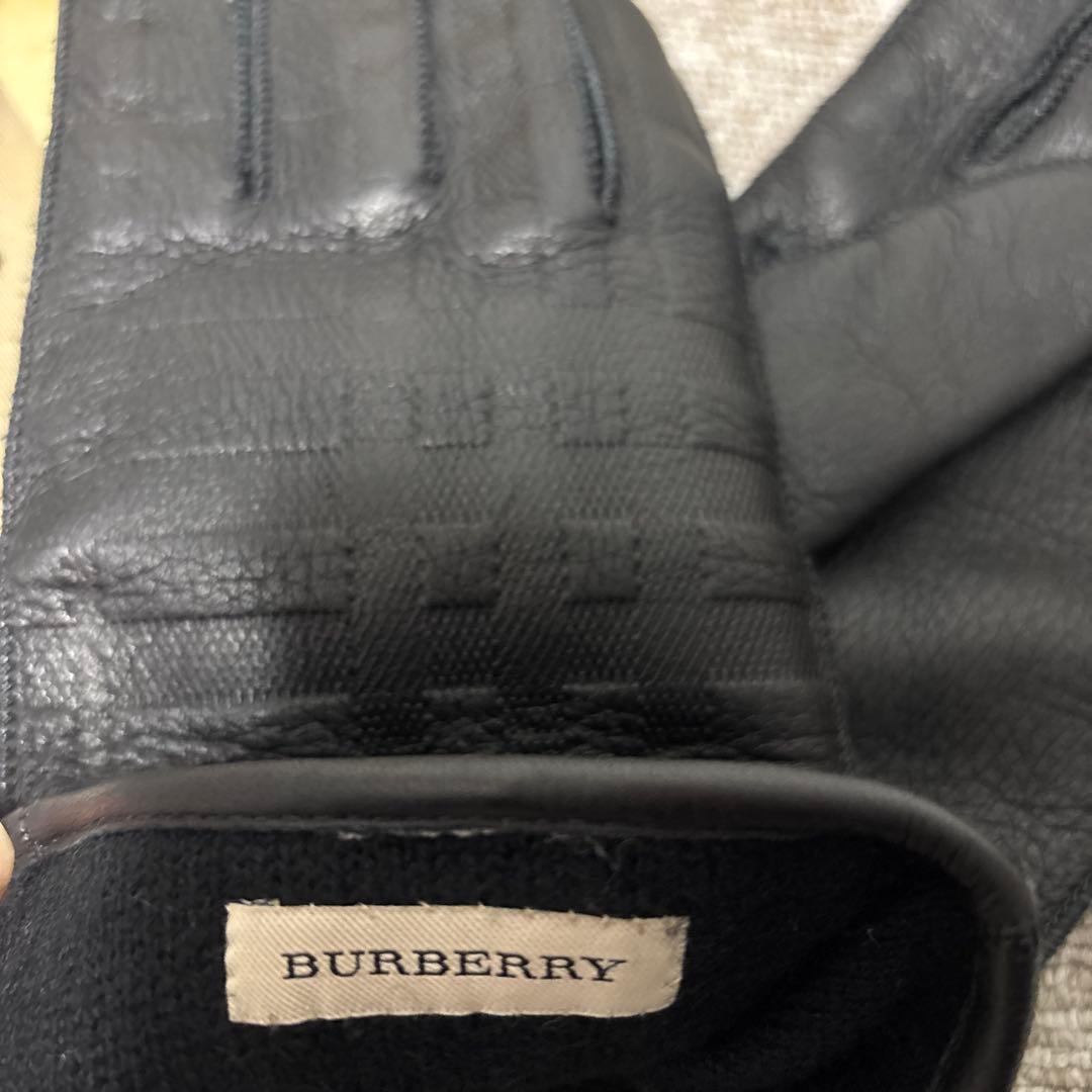 ☆バーバリー ロンドン☆メンズ☆シャドーバーバリーチェック黒レザー