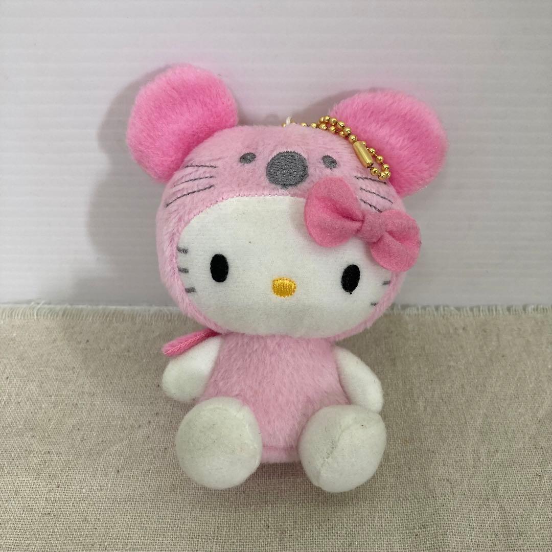 非売品 ハローキティ ねずみ ぬいぐるみ マスコットキーホルダー 干支