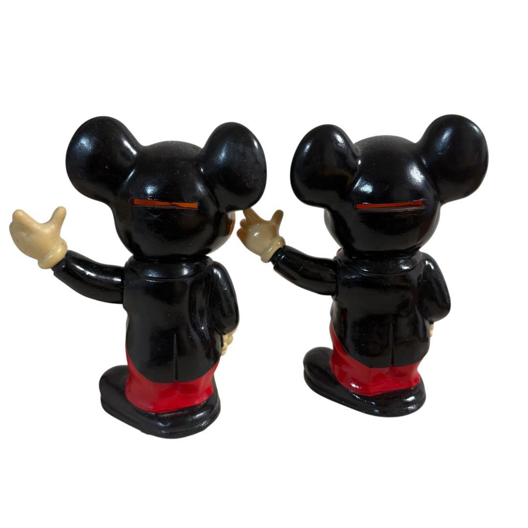 ヴィンテージ ミッキーマウス ドナルドダック ソフビ貯金箱セット 昭和レトロ