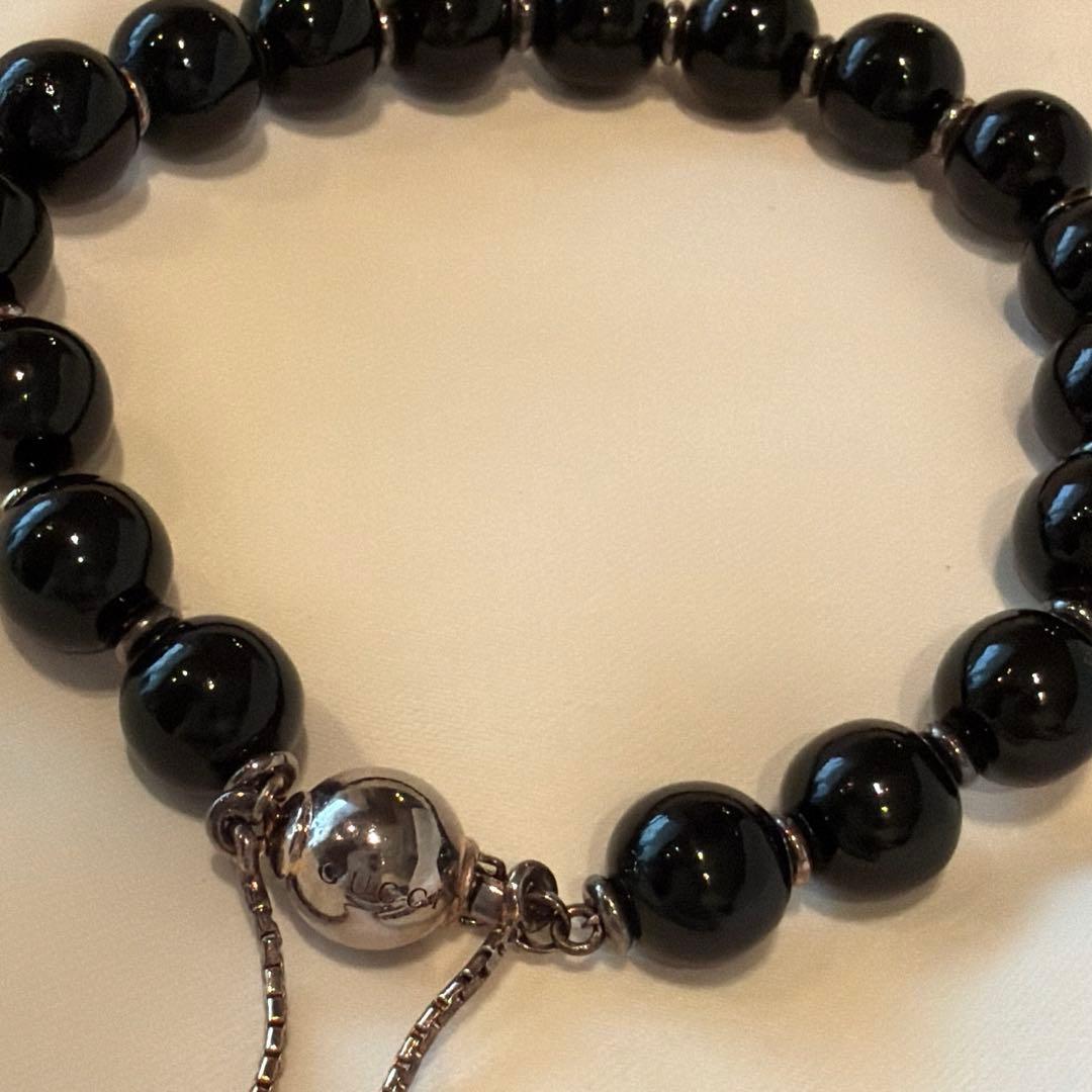 GUCCI グッチ　ブレスレット アクセサリー　ブラック GUCCI刻印