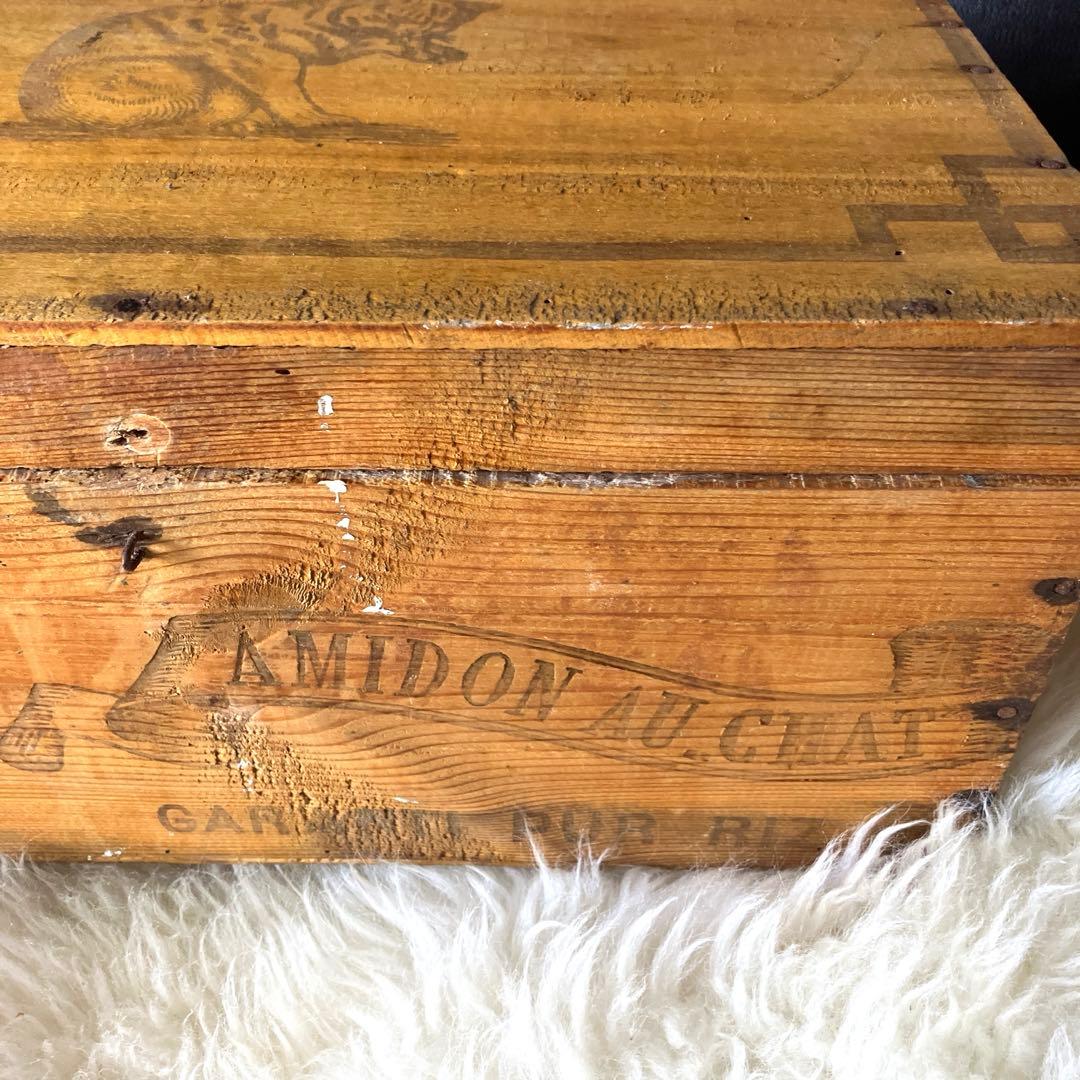 フランスアンティーク猫の木箱 フランスアンティーク猫の箱