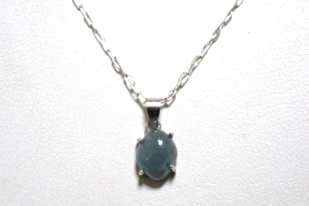 糸魚川翡翠 翡翠 入コン沢 青 ペントップ sv925 送料無料｜コン沢翡翠