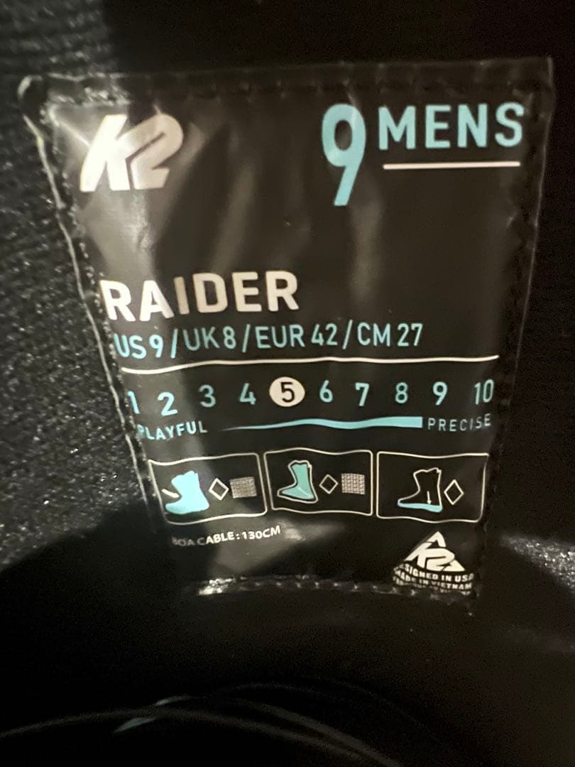 【美品・使用回数少・ともひろさん専用】K2 RAIDER スノーボードブーツ