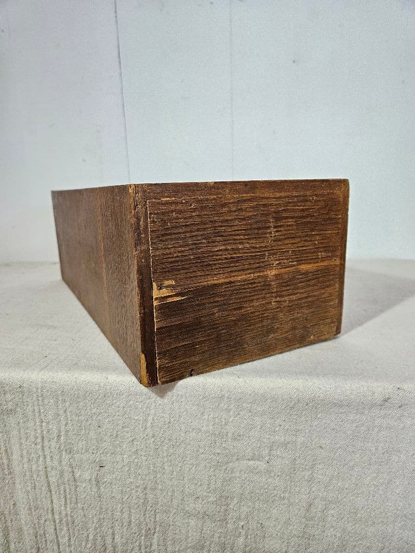 USアンティーク 木製のカードキャビネット ホルダー 卓上 書斎 引出