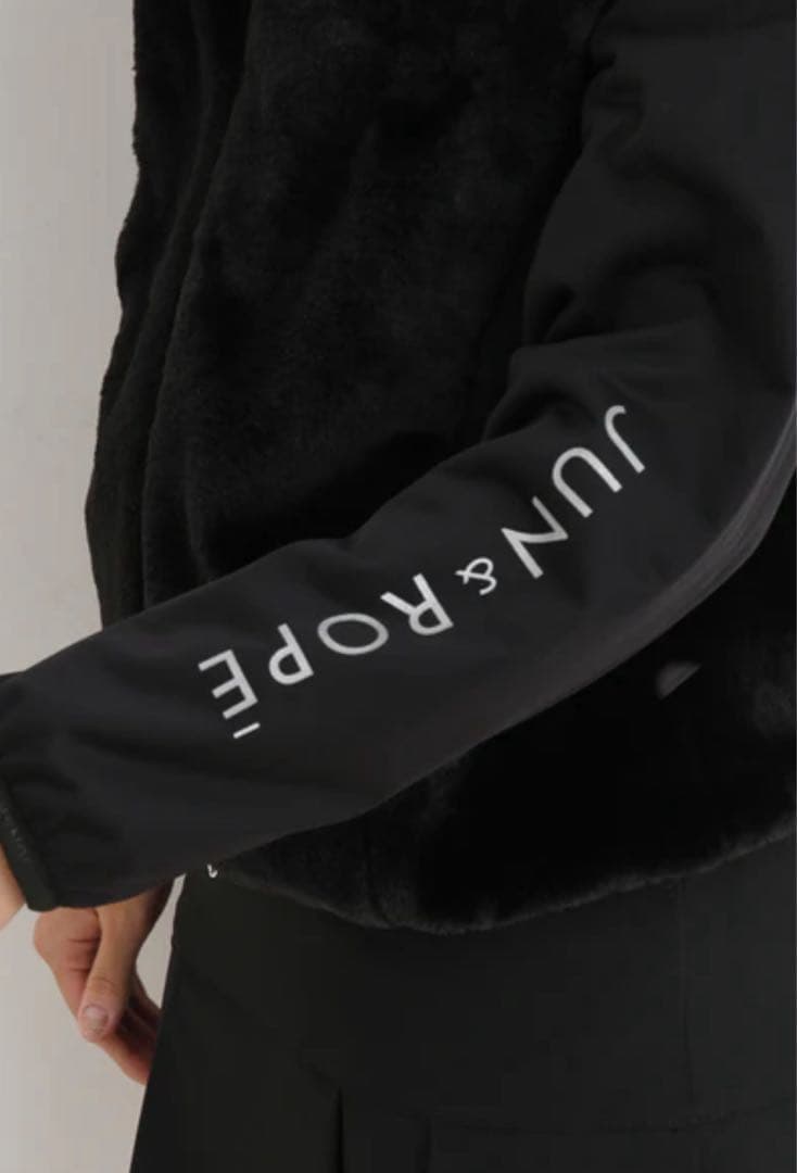 JUN&ROPE フェイクファーブルゾン 黒
