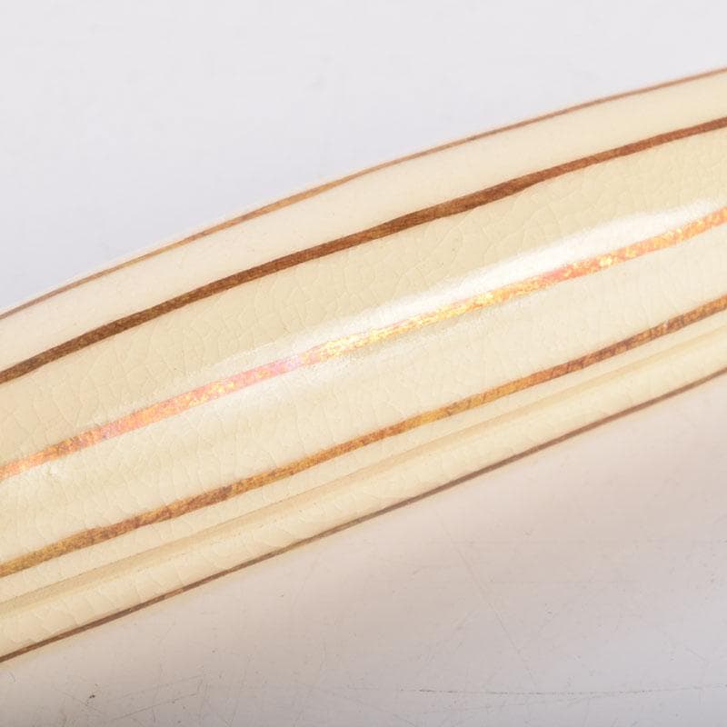 茶道具 栗田焼 岡田佳山作 傘香合 共箱 V 8468