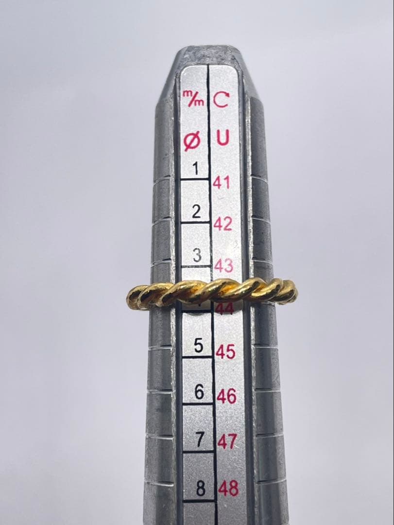 K24 純金 スパイラルデザインリング 4.39g指輪リング刻印あり