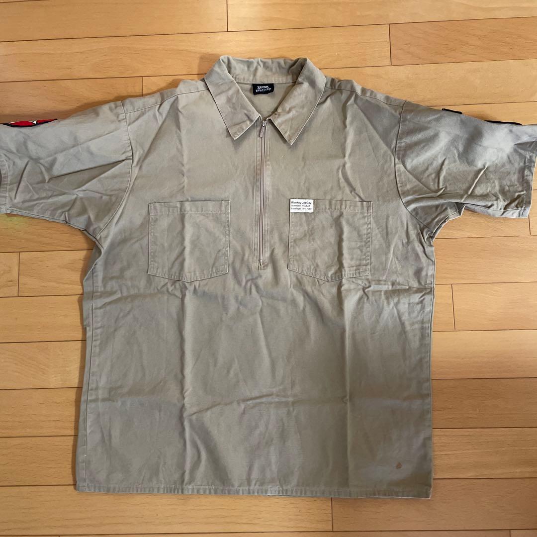 ブランキージェットシティ ハーフジップシャツ skunk