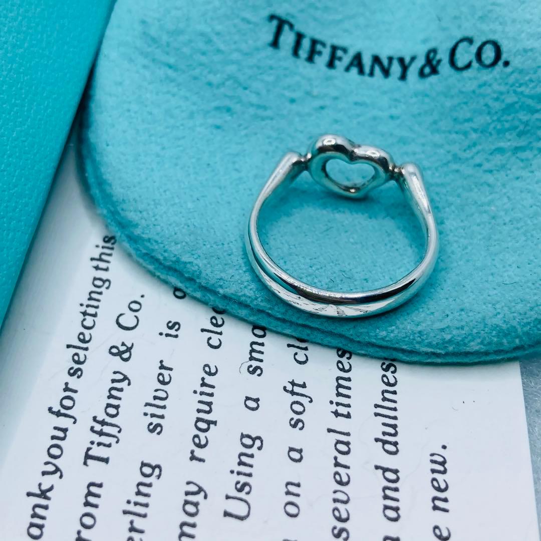 極美品✨ ティファニー リング オープンハート ハート AG925 #10