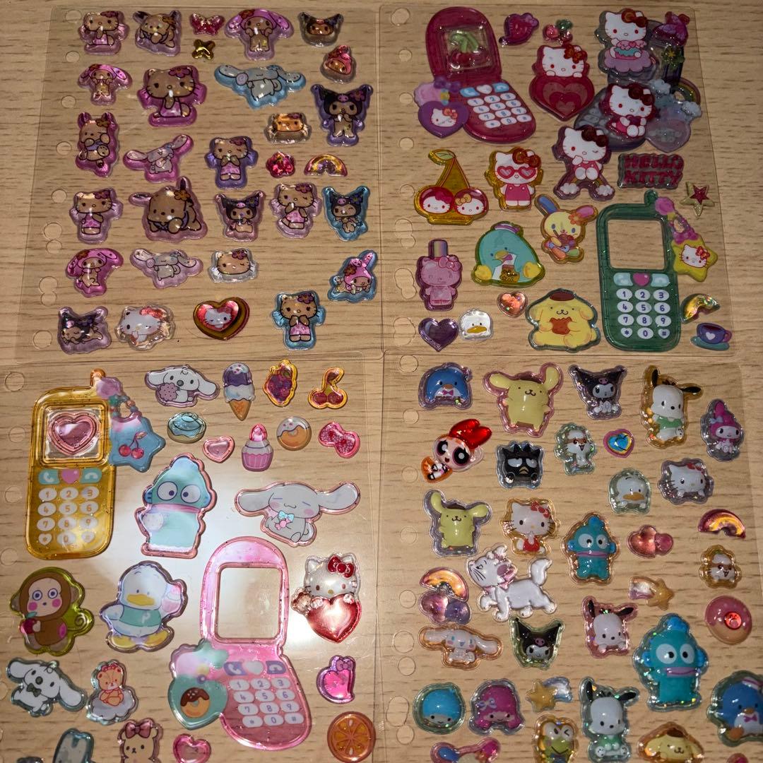 シール帳完成品　サンリオオンリー　ボンボンドロップシール、シャカシャカシール