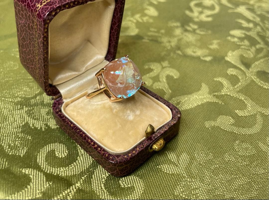 サフィレット　14.7mmx16mm ピンクゴールドリング　ダメージ有