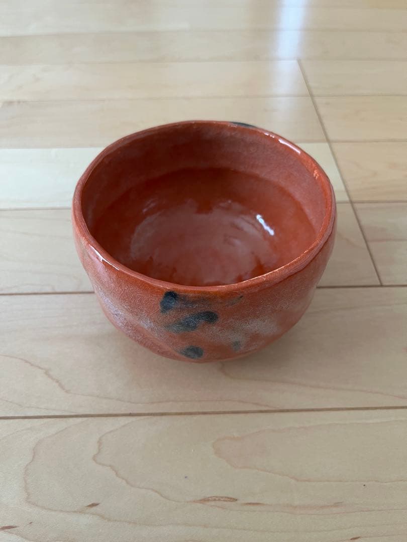 佐々木松楽 赤楽茶碗 前大徳 高橋悦道書付 共箱