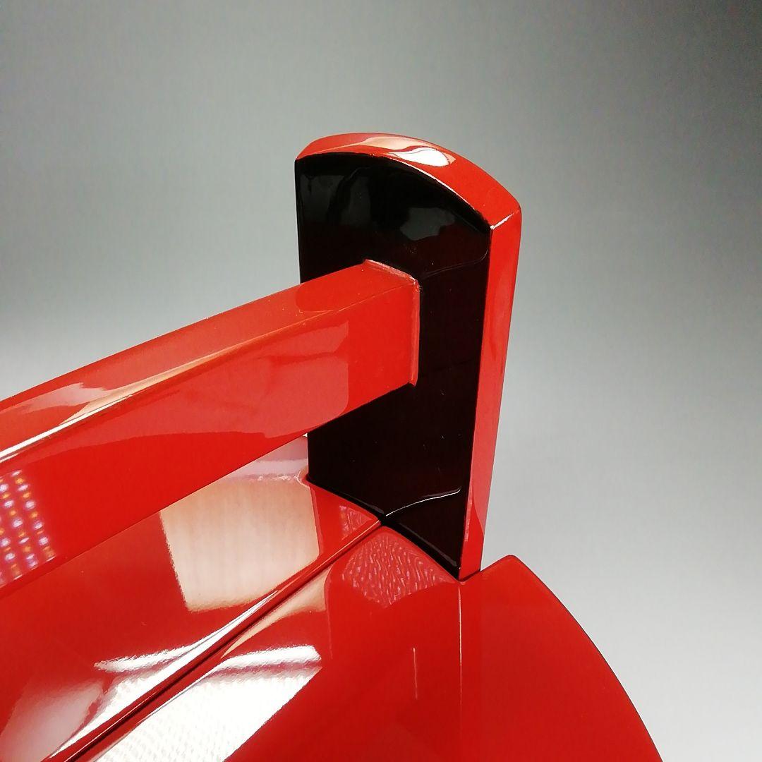 Ｓ４７３　水指　『輪島塗　朱銀箍　手桶水指』『塗師　高崎秋峰』『朱塗』　共箱