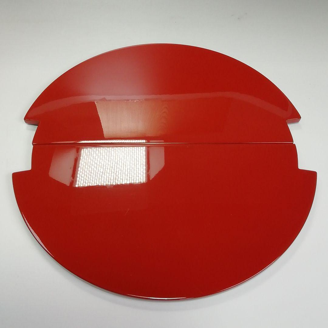 Ｓ４７３　水指　『輪島塗　朱銀箍　手桶水指』『塗師　高崎秋峰』『朱塗』　共箱