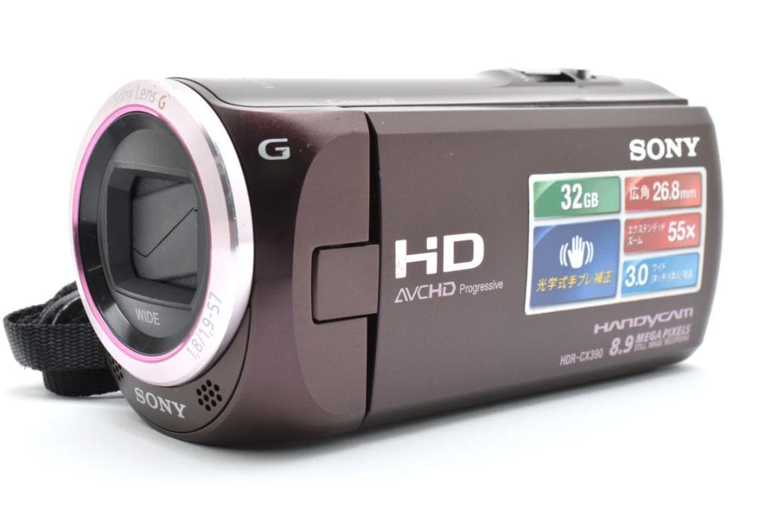 【美品】SONY Handycam HDR-CX390 ボルドーブラウン