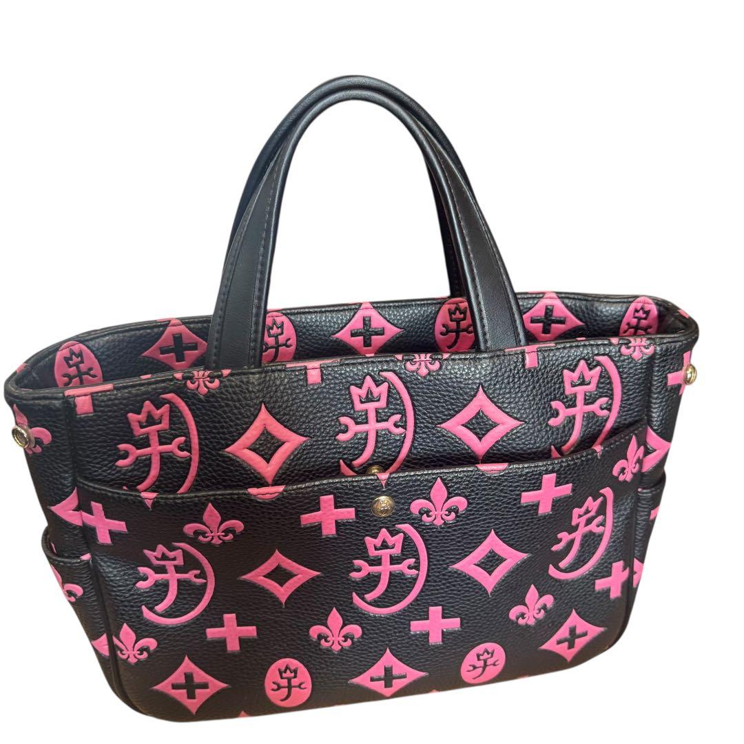 カステルバジャック　クレア　ミニトート　ハンドバッグ　ブラック　ピンク　レザー