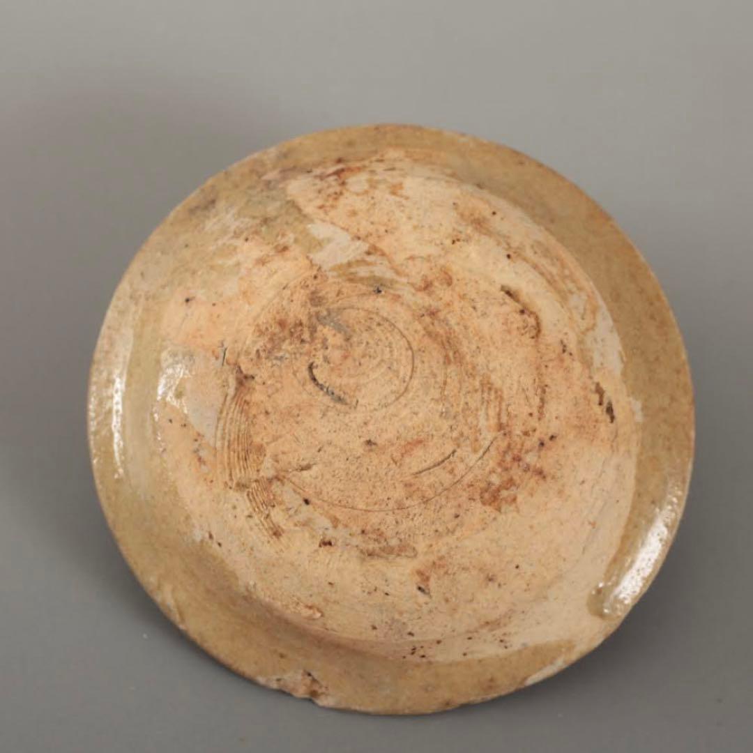 黄瀬戸 灰釉 平盃 桃山〜江戸初期 盃 平杯 酒器 古美術 古道具アンティーク