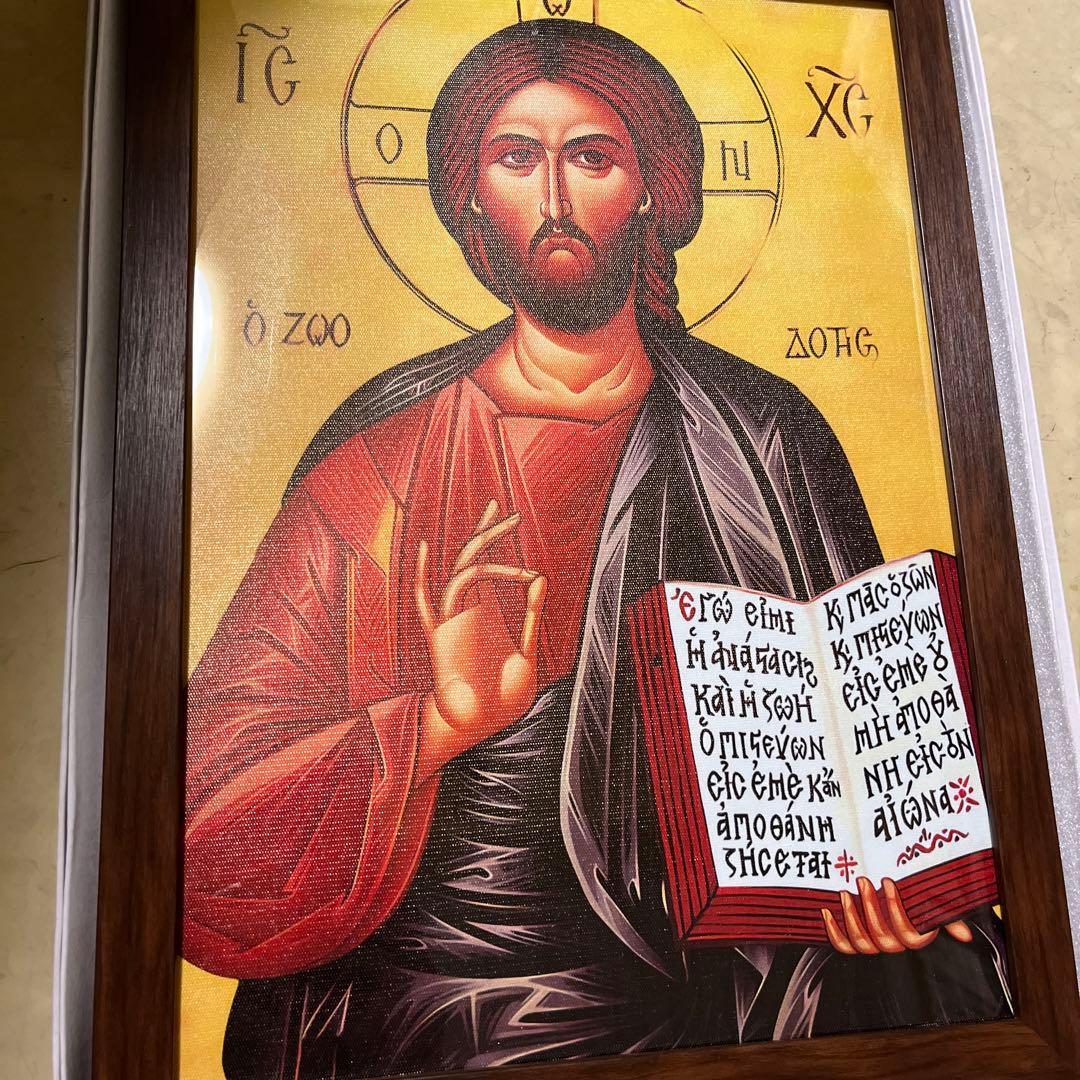 キリストイコン額付き