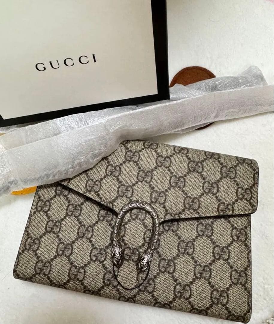 GUCCI デュオニソス クラッチバッグ チェーンウォレット