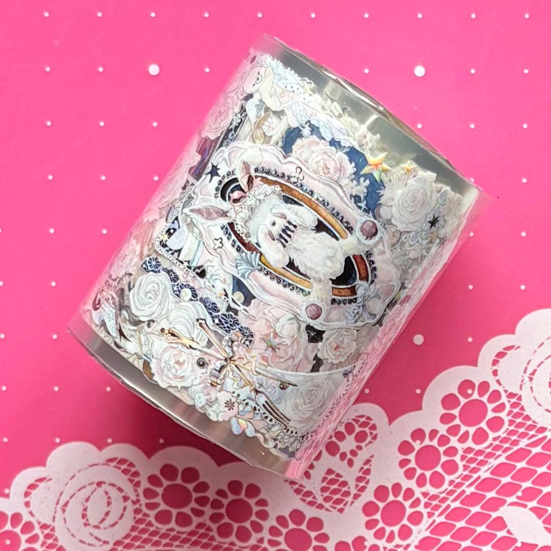 贝壳光 6cm×10m 梦伴甜茶 海外マスキングテープ