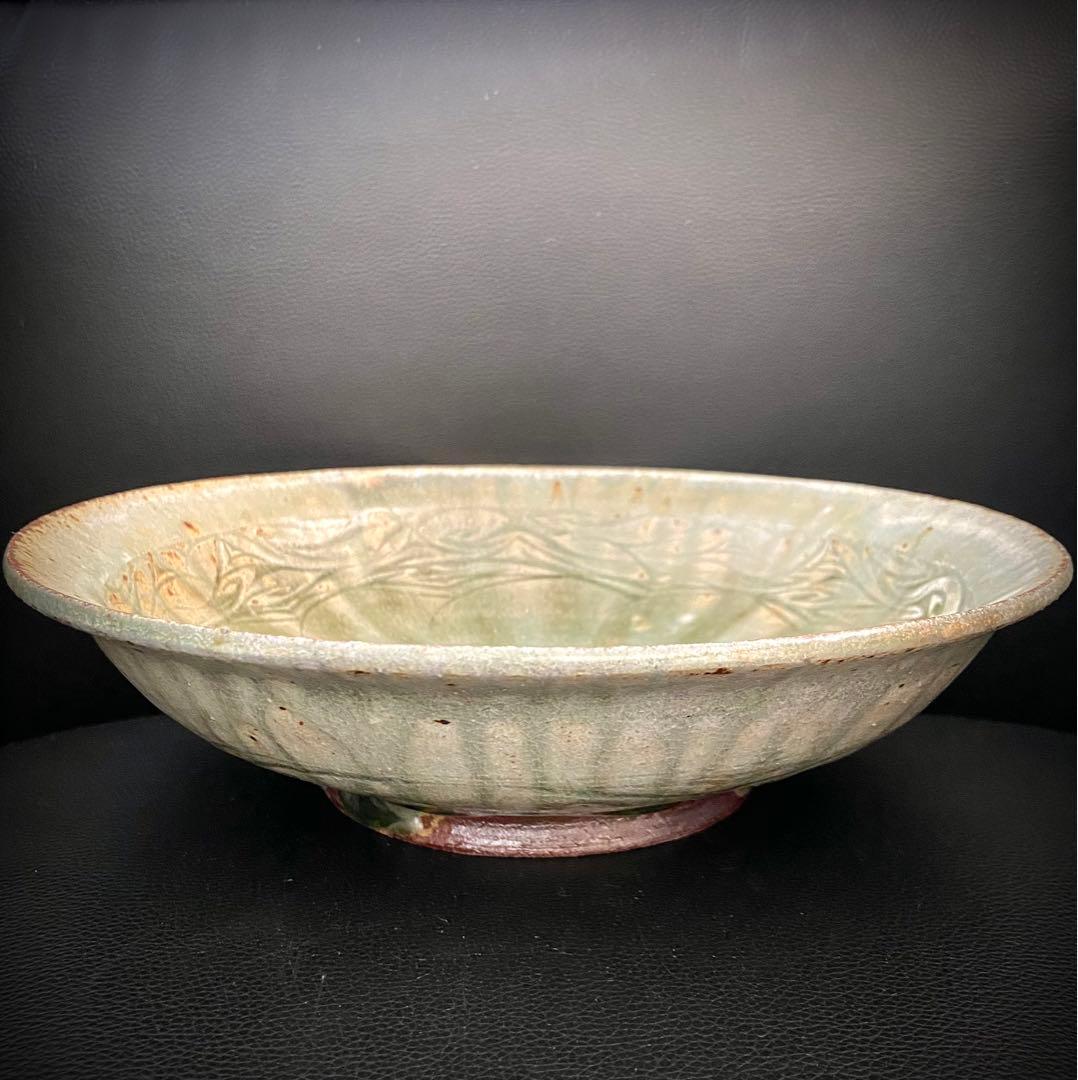 坂口健 白化粧掻落鉢 盛鉢 大皿 25cm 皿 器 作家もの 作陶