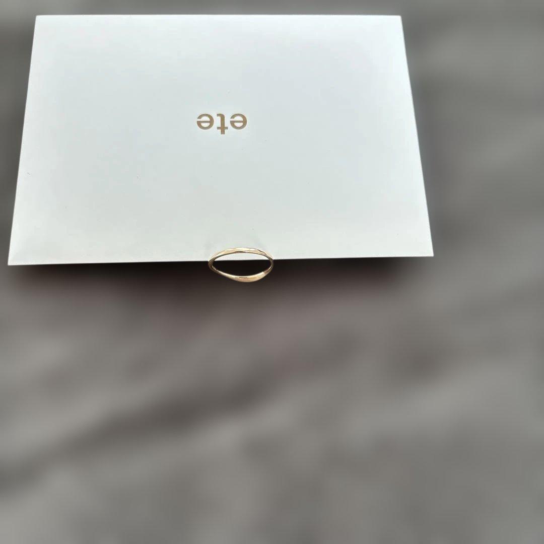 エテ ete レイヤードリング　 10金K10 イエローゴールド 11号 1g