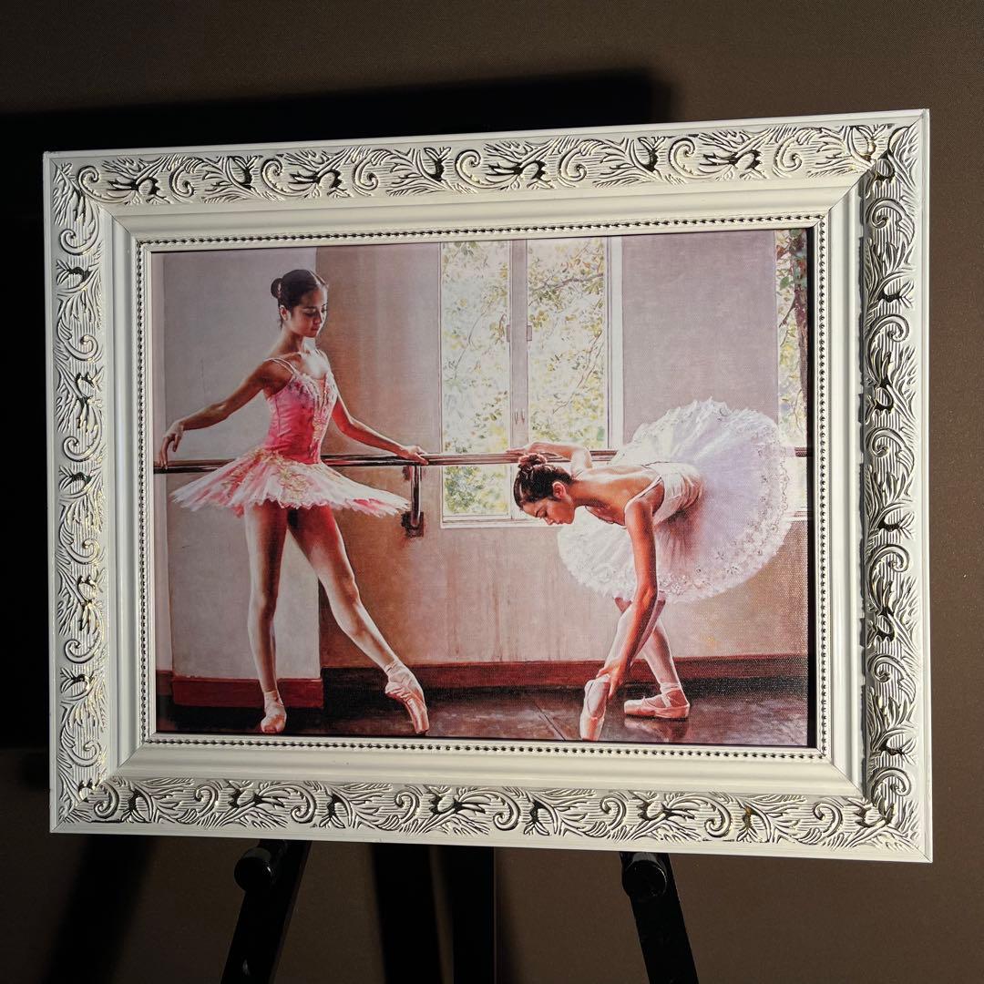 キャンバスプリントアートバレリーナ 絵画 額付き インテリア