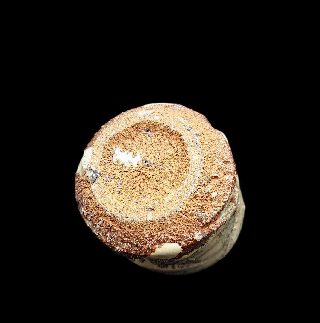 □唐津焼 丸田宗彦 斑唐津彫ぐい呑 共箱、共布、栞揃い #ぐい呑み #丸田