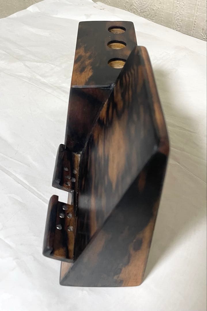 確認用品) 黒柿一体型ペン立てスマホスタンド - メルカリ