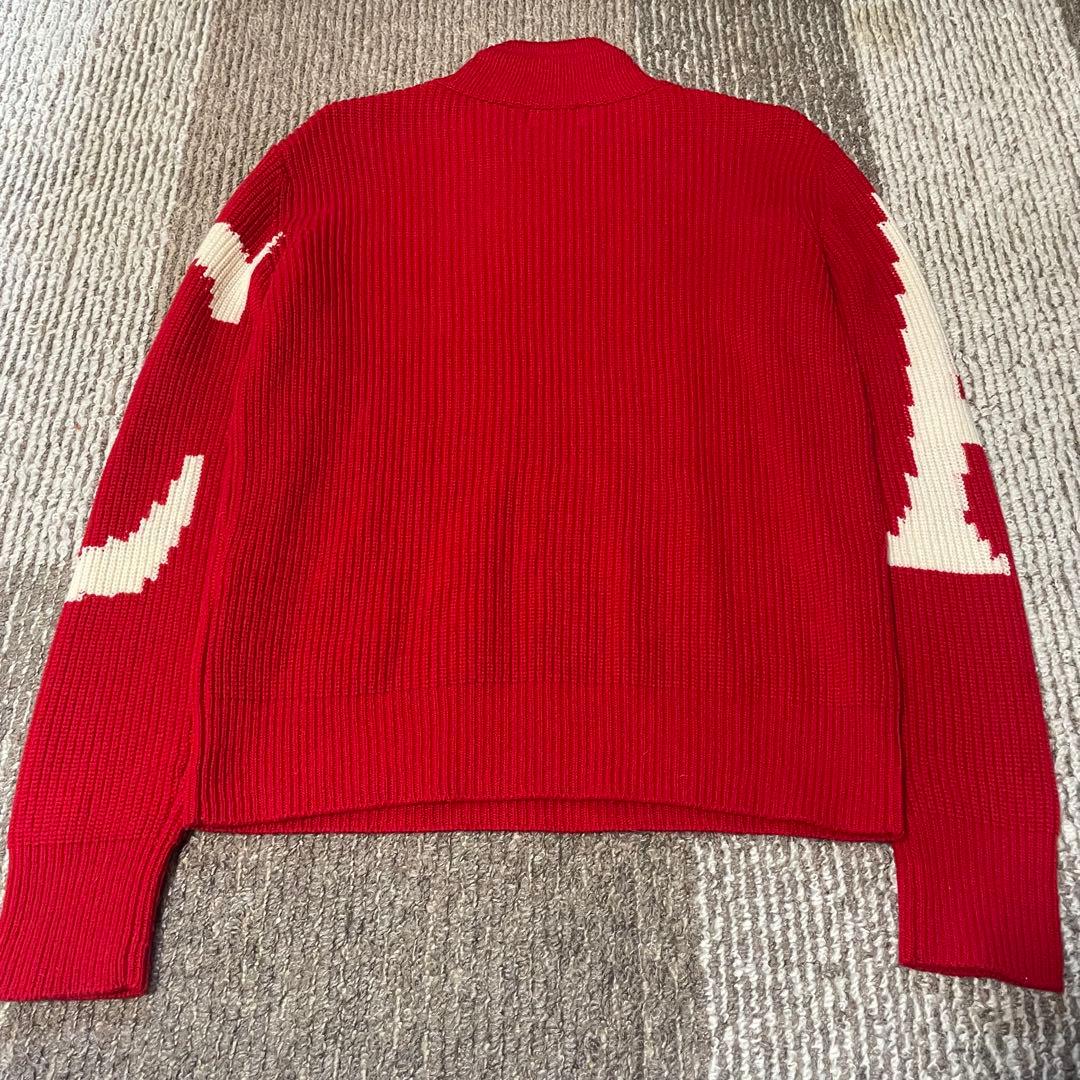 アルチビオ 長袖ニット ビッグロゴ 赤 レッド トップス ゴルフウェア