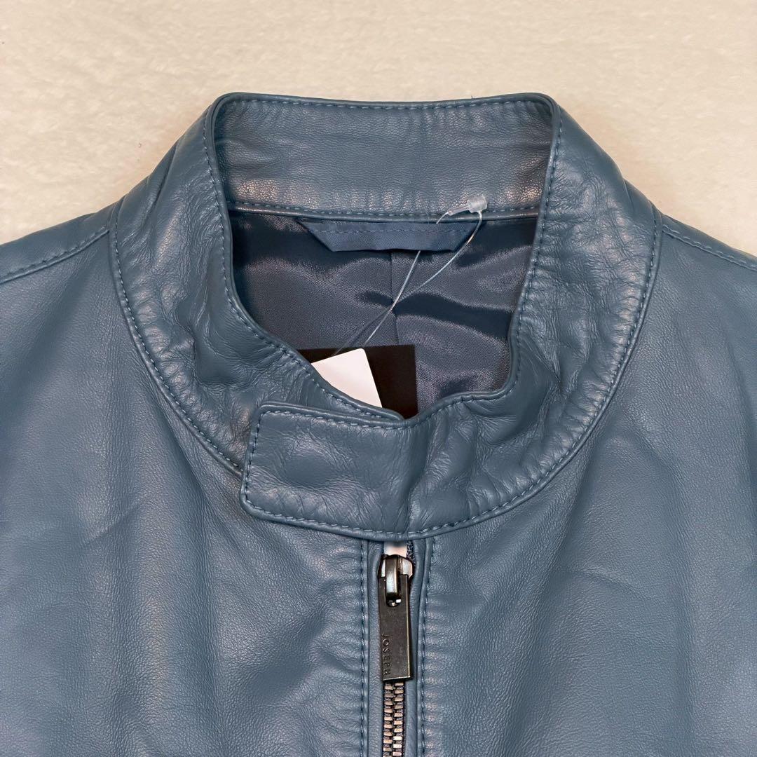 新品 2023年モデル JOSEPH ライダースジャケット ラムレザー ブルー
