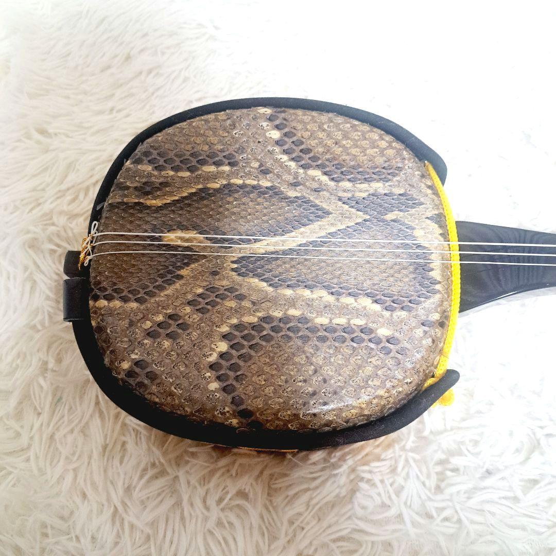 【高級品•職人手造り】沖縄三線 本蛇皮 本張り 本皮 弦楽器 和楽器 琉球