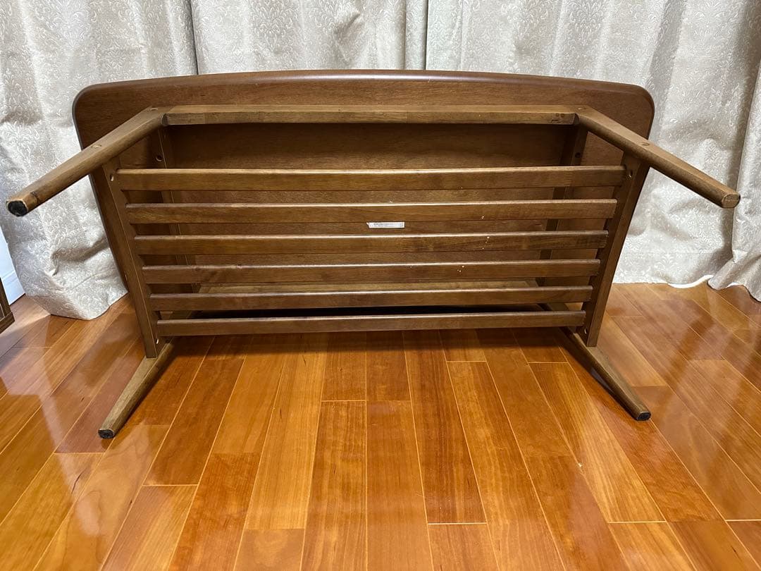 ウッド長方形テーブル 下棚付き