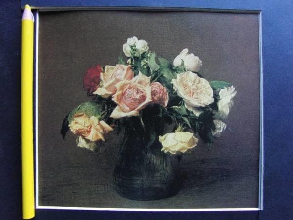 ファンタン・ラトゥール、バラ、新品額・額装付き、美品 - メルカリ