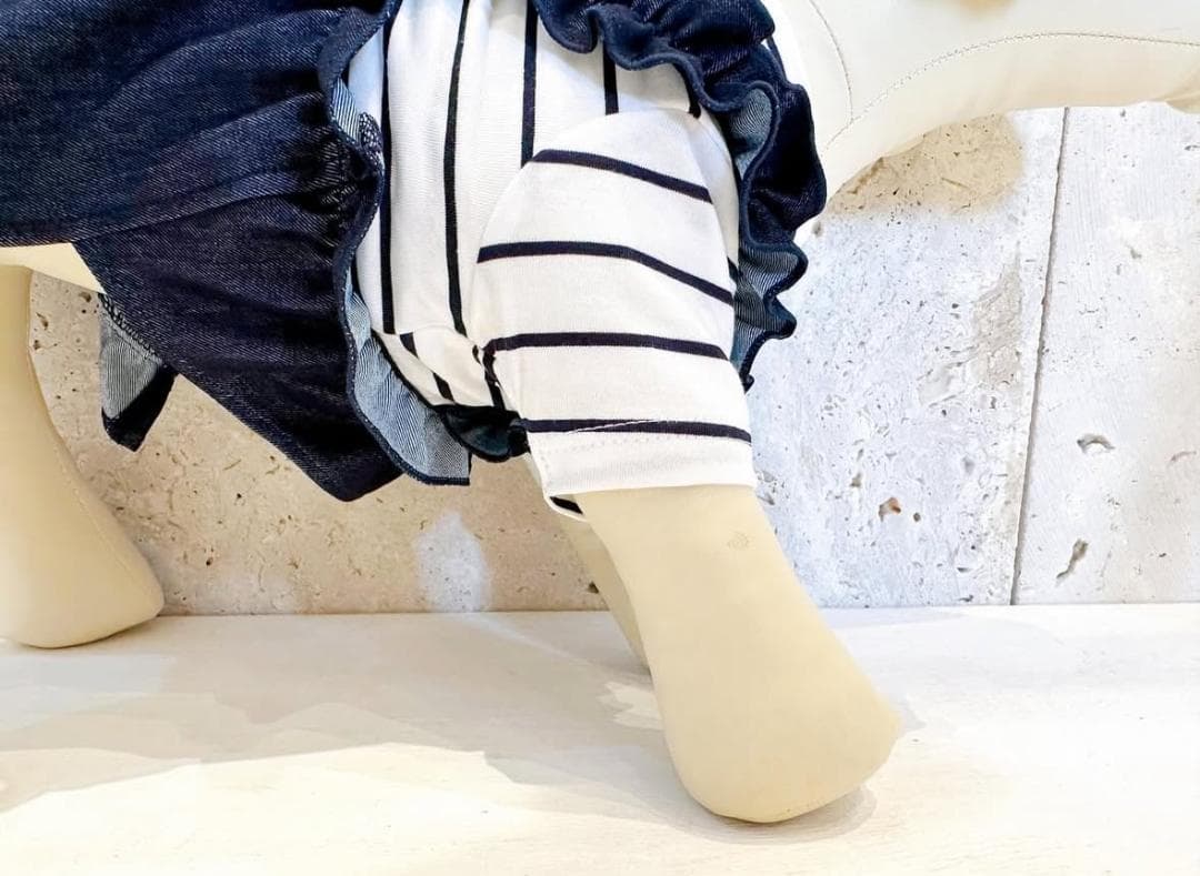 ロンパース | DENIM ROSE ☆完売品☆ DENIM ROSE ワッペンデニムフリル