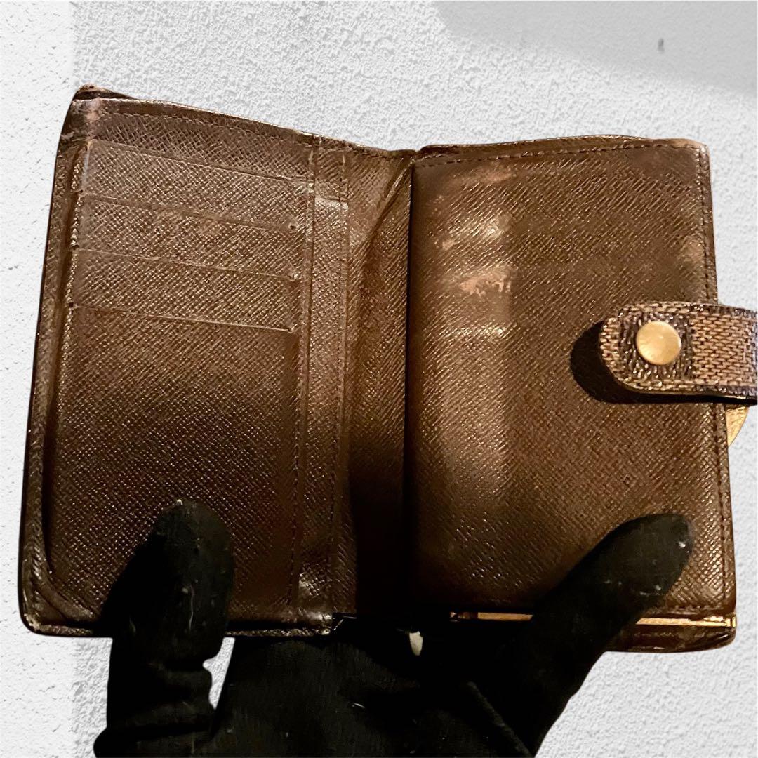 ルイヴィトン ポルトモネ ビエ ヴィエノワ ダミエ エベヌ 2つ折り財布