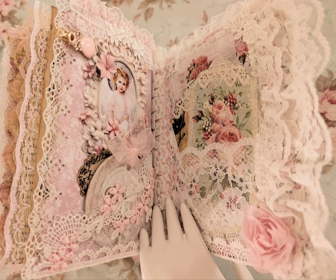 薔薇とレースのロマンチックスィートジャンクジャーナル*Brilliant*