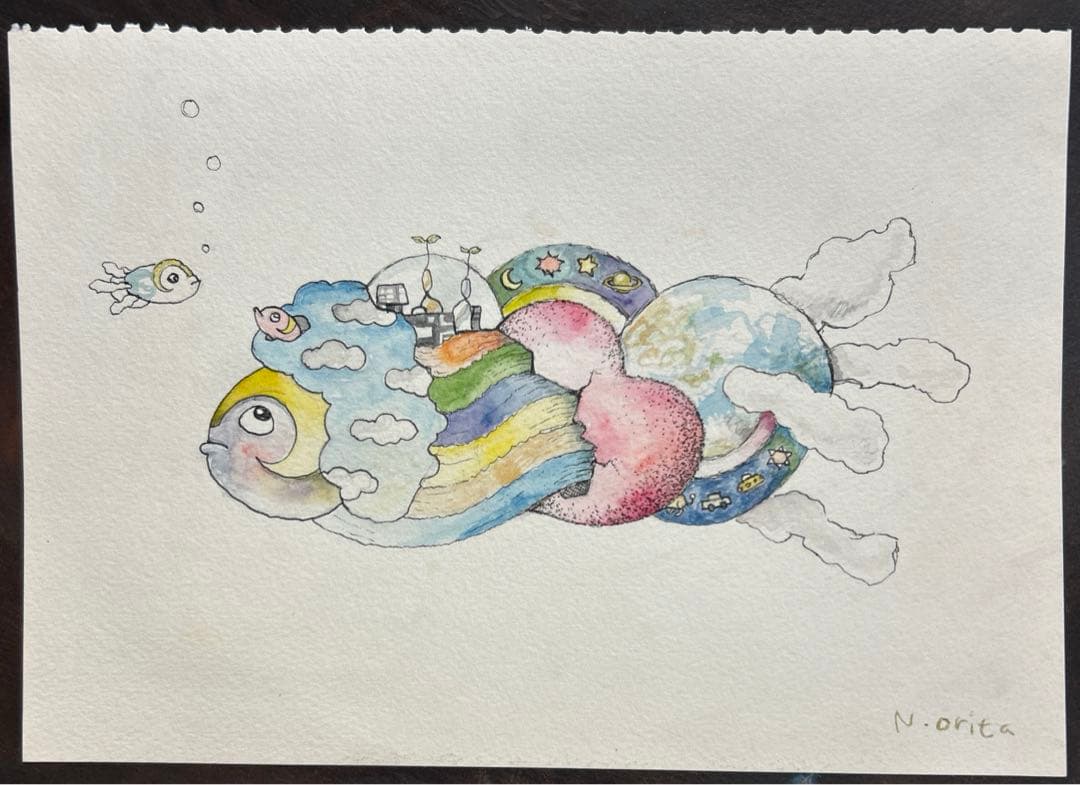 かわいいさかな　絵画