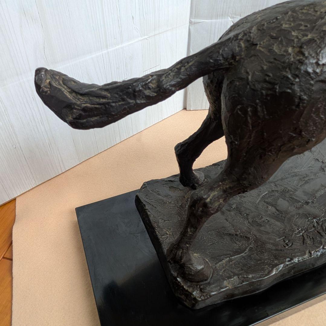 友澤正彦】春風 馬 ブロンズ像 1977年 銅製 置物 彫刻 オブジェ 友澤