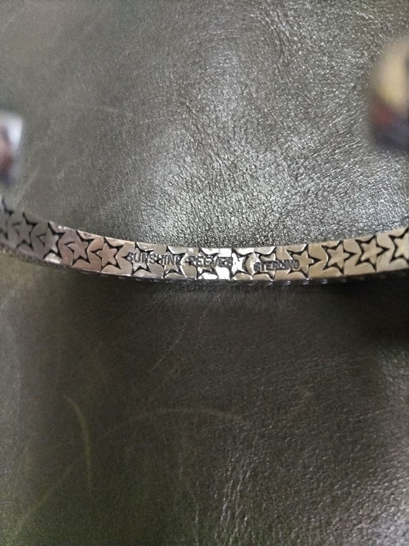 【希少】NAVAJO Sunshine Reeves 4面 スタンプバングル