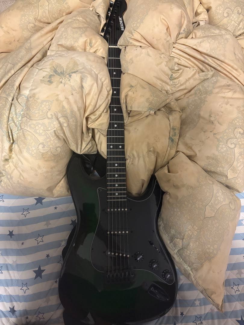 エレキギター ダークグリーン 22フレット 411tA+-o1FL._AC_UF350,