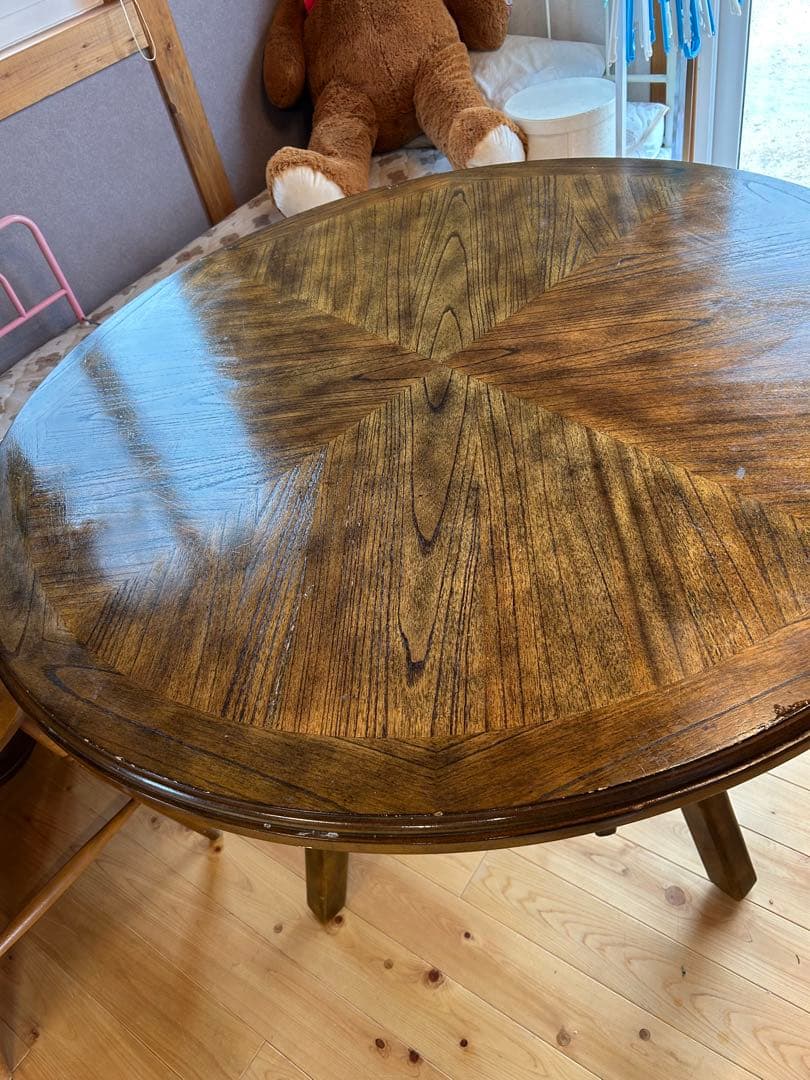 店舗　アメリカ製　アンティーク　円形ダイニングテーブル　引き取り専用