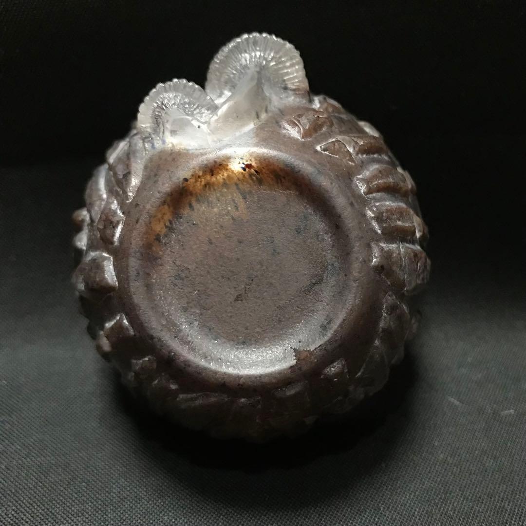 ガラス作家 佐伯泰典作 光るきのこぐい呑 パートドヴェール技法