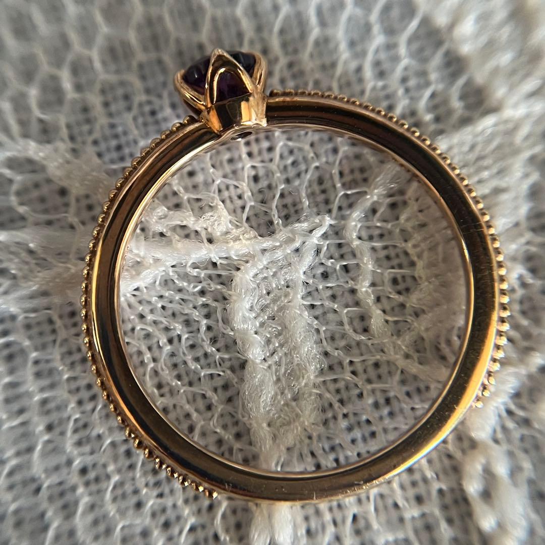 アガット　アメシスト　ピンキーリング　3号