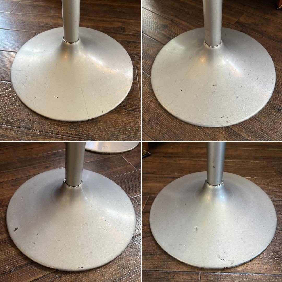 k839 小さな背もたれのついたカウンターチェア 4脚セット 回転 座面高78㎝