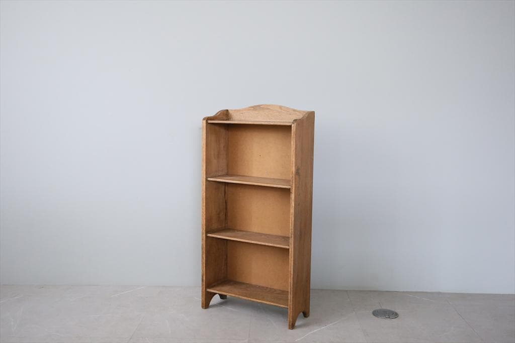 英国アンティーク木製ブックケースキャビネット/本棚/食器棚/飾り棚(87-86)