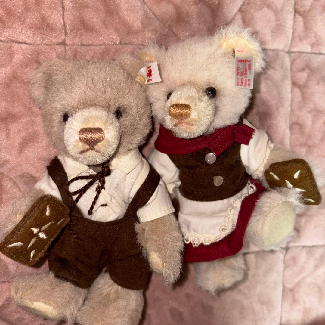 シュタイフ ヘンゼルとグレーテル 2体セット 白タグ テディベア