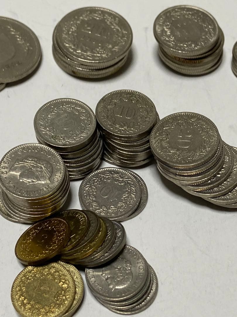 スイス　白銅貨　43.9フラン　世界　外国　通貨　現行貨幣