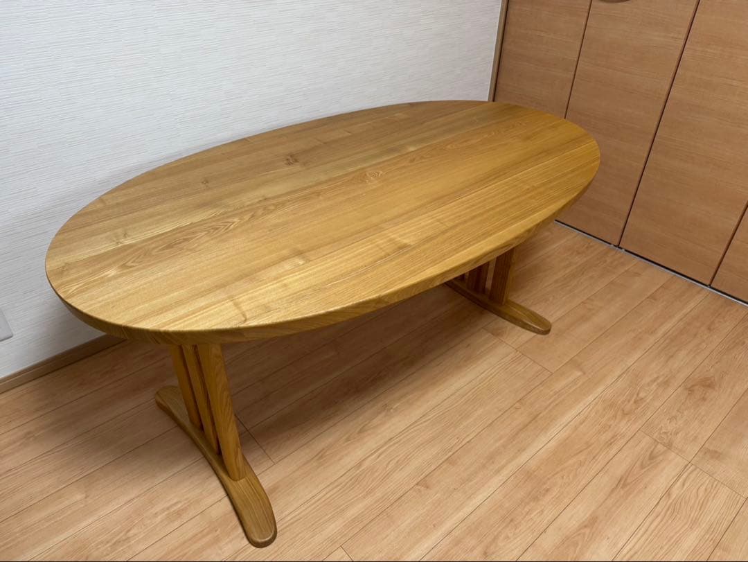 ※lemon テーブル　木製　ダイニングテーブル　楕円