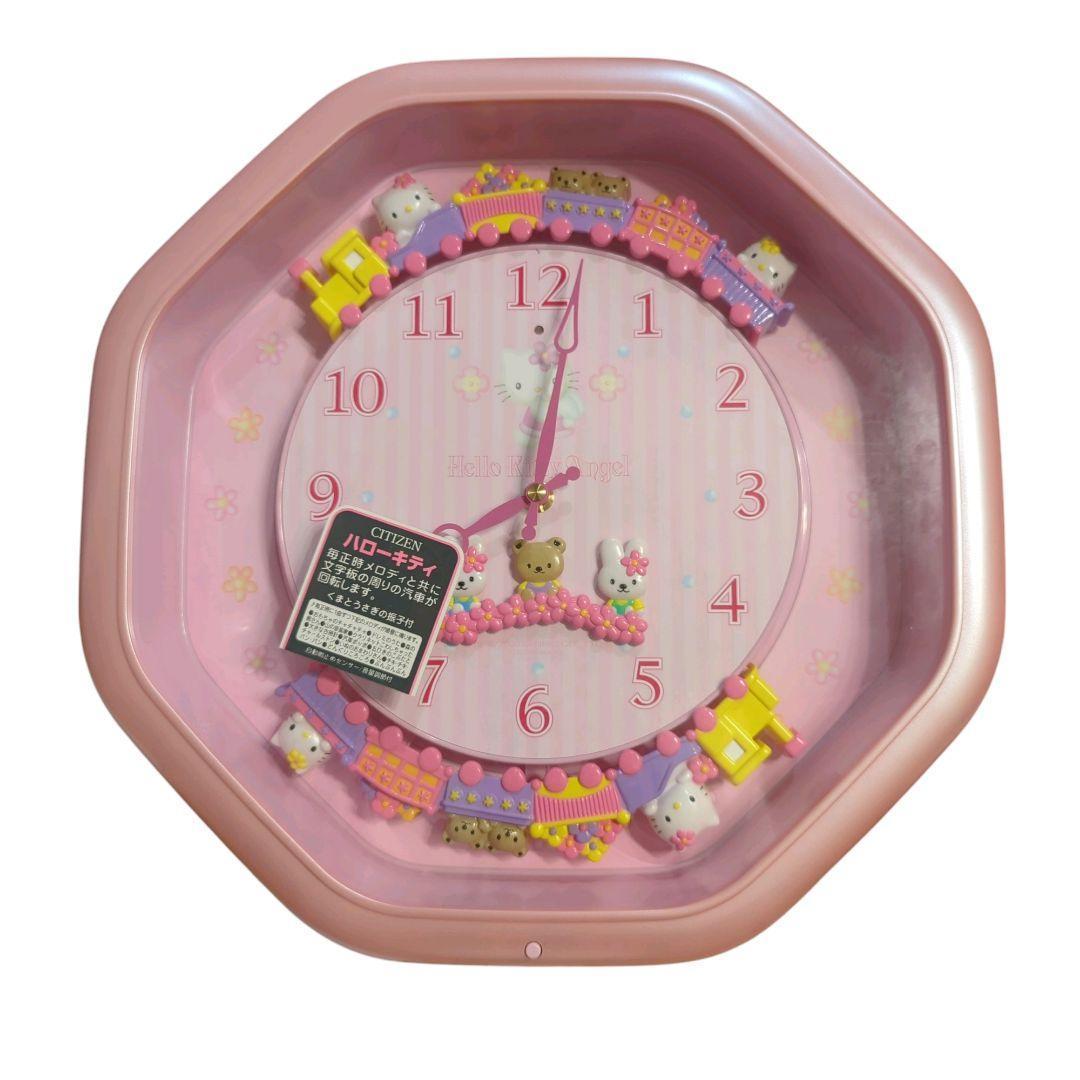 【未使用品】CITIZEN　ハローキティ　掛け時計　M766 からくり時計